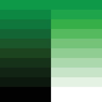 Green Gradient Color Palette vector