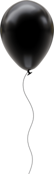 flying black balloons png