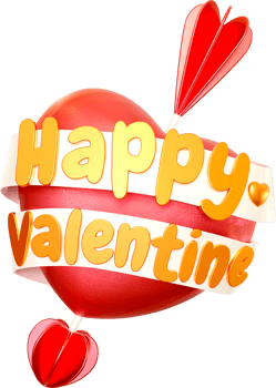 happy valentine's on lovely heart png