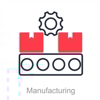 Manufacturing and machine icon concept vector
