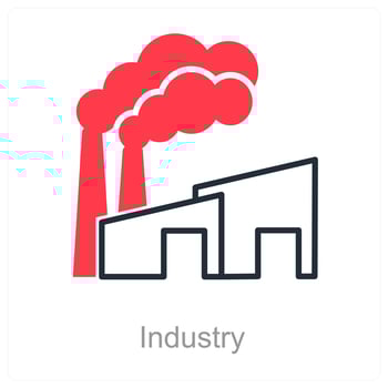 Industry and factory icon concept vector