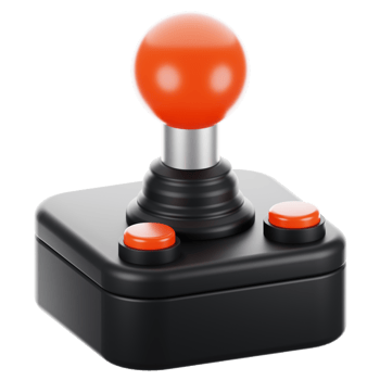 3d rendering game joystick icon. Gadget and technology concept png