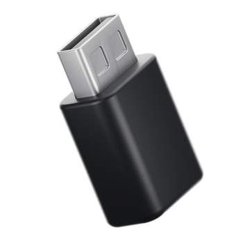 3d rendering usb drive icon. Gadget and technology concept png