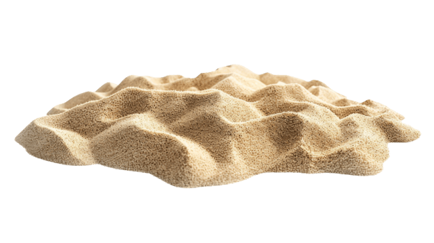 isolated Sand on the transparent background, Format png