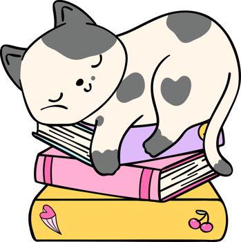 Retro Groovy book and cat funky doodle drawing png