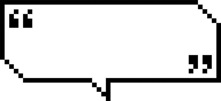 8bit retro game pixel speech bubble balloon with quotation marks, icon sticker memo keyword planner text box banner png