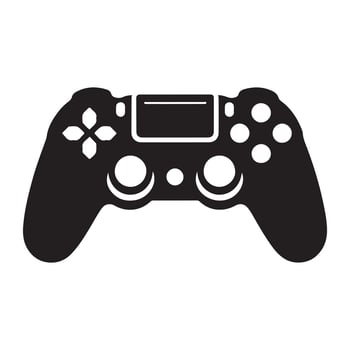 Gaming controller silhouette art illustration. vector