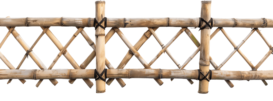 Bamboo Privacy Screen Isolated on Transparency png