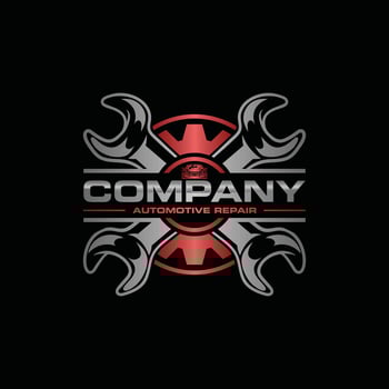 Auto Repair Logo design with Gear and Wrench logo, suitable for your company vector