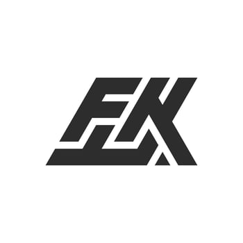 FFK letter logo, FK or K F letter alphabet logo vector