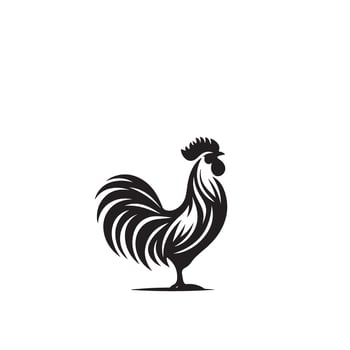 Rooster silhouette. Rooster logo, Rooster icon black vector