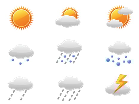 weather icon set vector