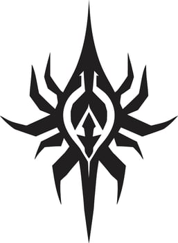 Mystical Markings Black Icon of Tribal Tattoo Midnight Mystique Tribal Ink in Black vector