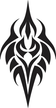 Mystical Markings Black Icon of Tribal Design Midnight Mystique Tattoo Design in Black vector