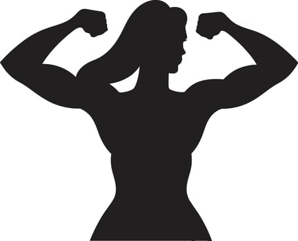 Bold Balance Black Icon of Woman Fitness Logo Fit Flame Woman Fitness Logo in Black vector