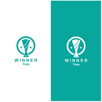 trophy logo design trophy logo for tournament winners and championship awards vector