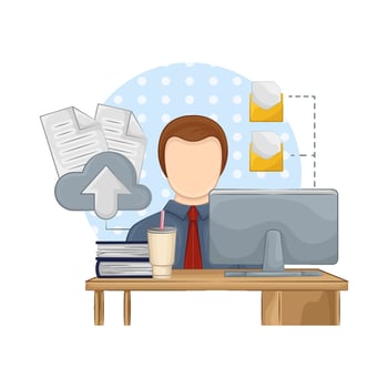 Illustration of businessman vector