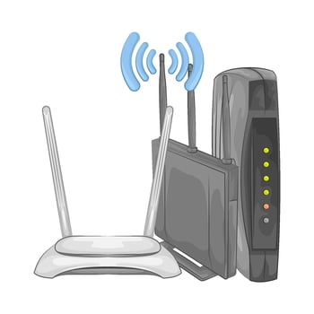 Illustration of wifi router vector