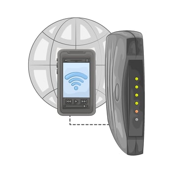 Illustration of wifi router vector