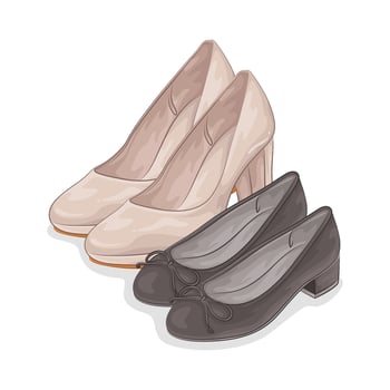Illustration of women shoes vector