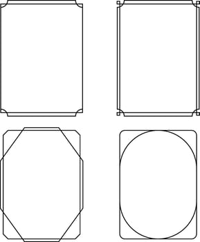 Simple Border Line Frame Design Shapes vector