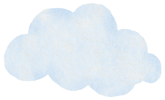 Watercolor Blue Cloud png
