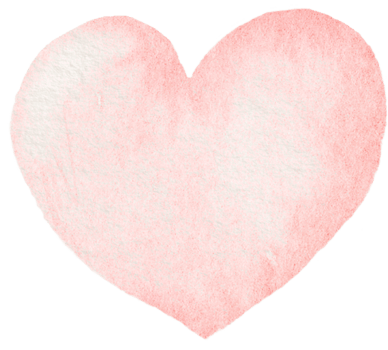 Watercolor Pink Heart png