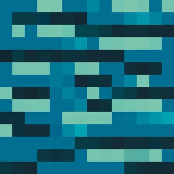 Pixel art on a turquoise background symbolizing water vector