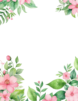 Floral Frame Border, Flowers Blank Background png