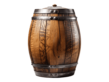 old wooden barrel isolated png
