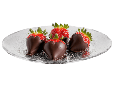 Valentine s Day strawberries dipped in chocolate and a glass of champagne served png