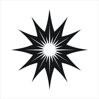 Stars Black and White illustration vector