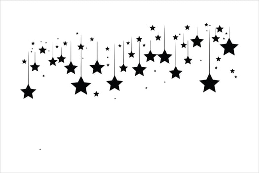 Stars Black and White illustration vector