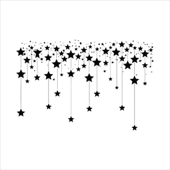 Stars Black and White illustration vector