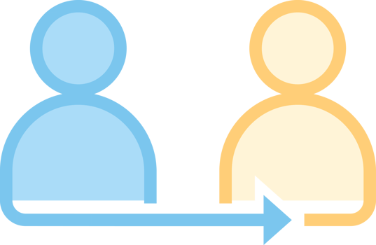 mind map man arrow flat color Icon. png