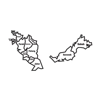 Malaysia map symbol icon design, illustration vector