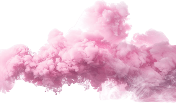 Pink Fluffy Clouds Against. png