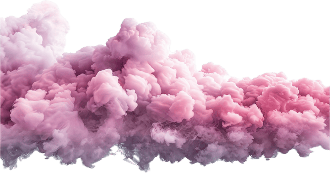 Pink Fluffy Clouds Against. png