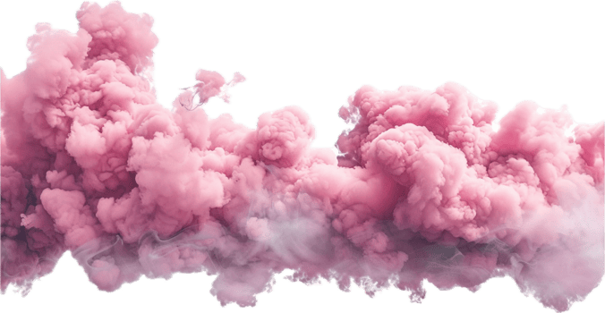 Pink Fluffy Clouds Against. png