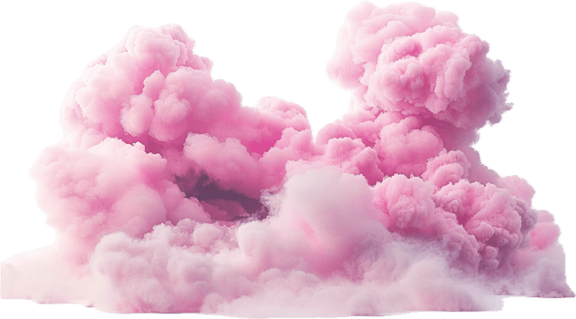 Pink Fluffy Clouds Against. png