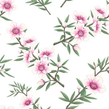 manuka kanuka pattern for fabric and textile print png