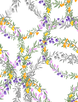Floral pattern for fabric and textile print png