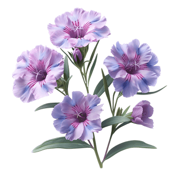 Dianthus flower . Purple iris flower top view isolated. Peony flower flat lay . Purple flower during summertime bloom isolated png