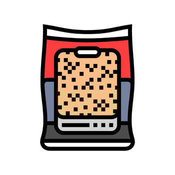 granules wood pellets color icon illustration vector