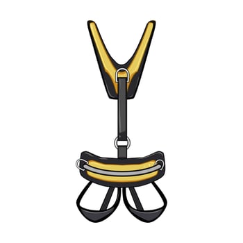 rock climbing harnesses cartoon illustration vector