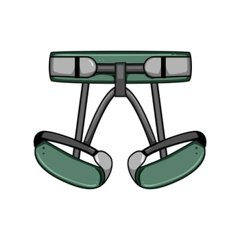 risk climbing harnesses cartoon illustration vector