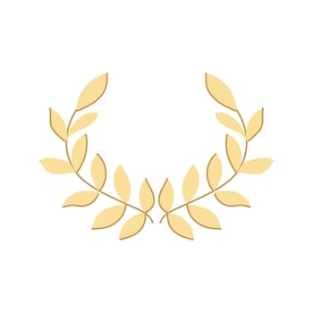 award gold laurel cartoon illustration vector