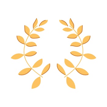 prize gold laurel cartoon illustration vector