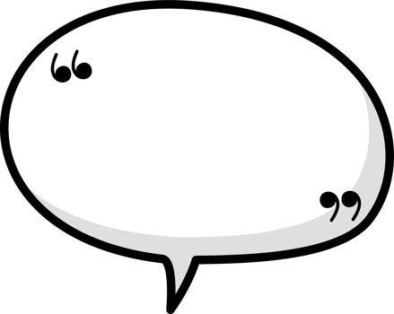 Black and white color speech bubble balloon with quotation marks, icon sticker memo keyword planner text box banner png