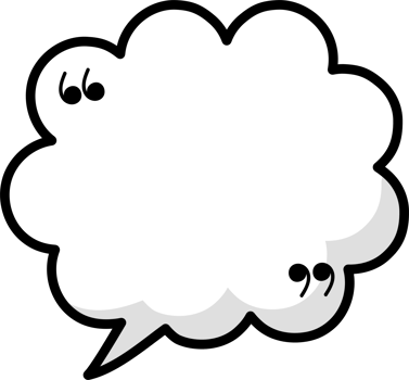 Black and white color speech bubble balloon with quotation marks, icon sticker memo keyword planner text box banner png